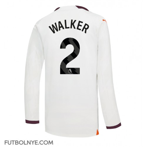 Camiseta Manchester City Kyle Walker #2 Visitante Equipación 2023-24 manga larga